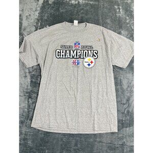 NFL Pittsburgh Steelers Super Bowl XL Champions  Gray Mens Size XL NWT
